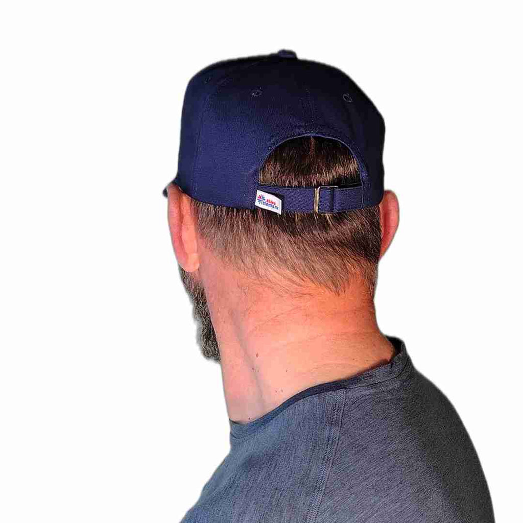 Baseball cap Telemark skiing logo back blue