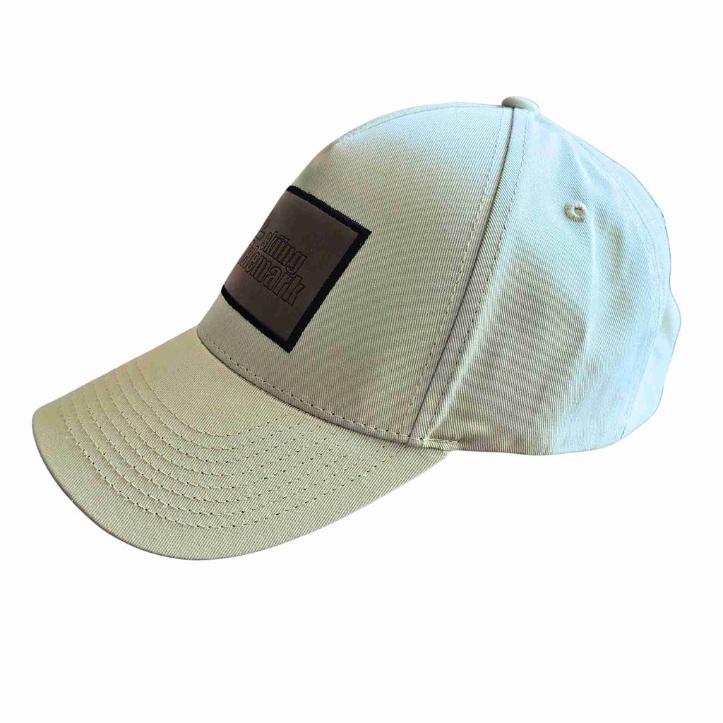 Baseball cap Telemark skiing logo left sand