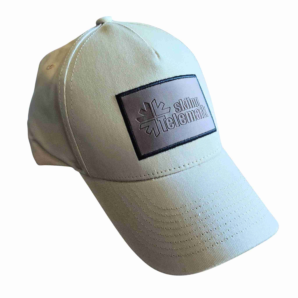 Baseball cap Telemark skiing logo right sand
