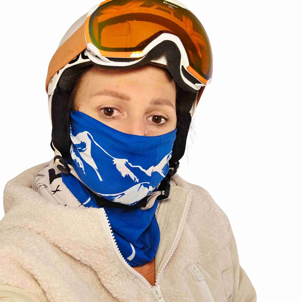 Multifunctional Telemark Skiing Headwear - Blue Ski Mountains