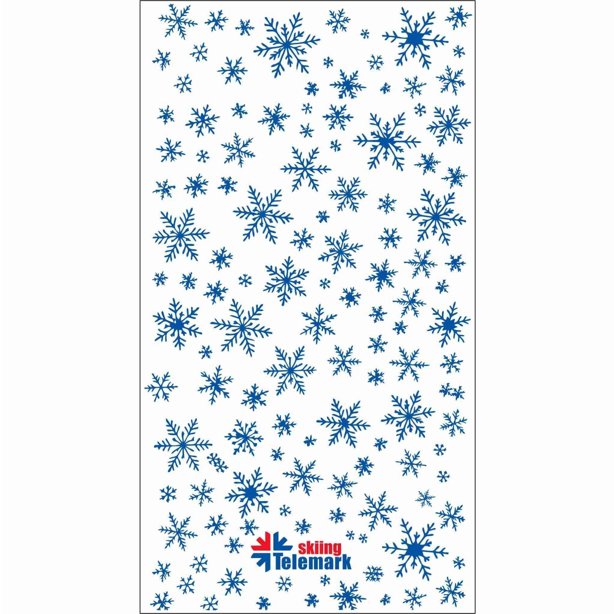 Multifunctional Telemark Skiing Headwear - Blue Winter Snowflakes