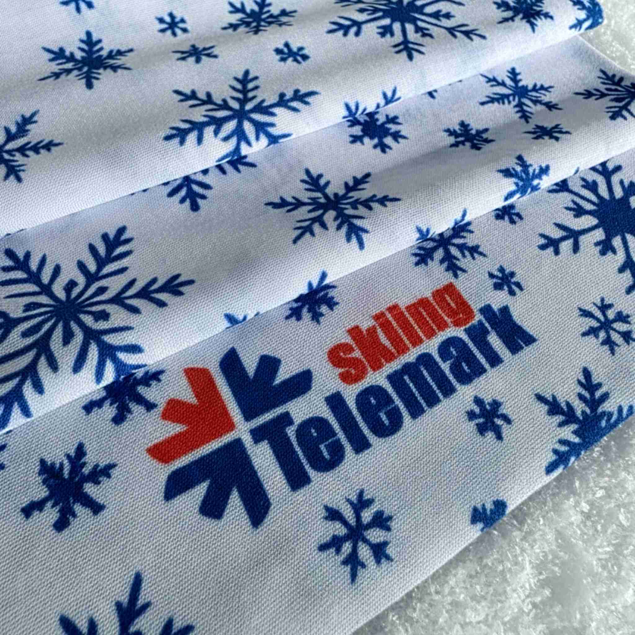 Multifunctional Telemark Skiing Headwear - Blue Winter Snowflakes
