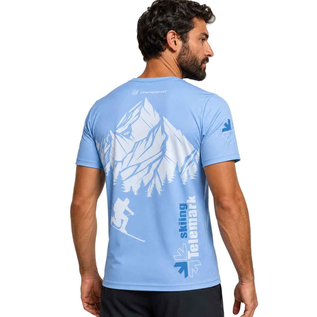 Men's Telemark Skiing Performance T-Shirt by Compressport