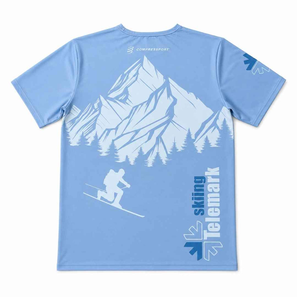 Men's Telemark Skiing Performance T-Shirt by Compressport