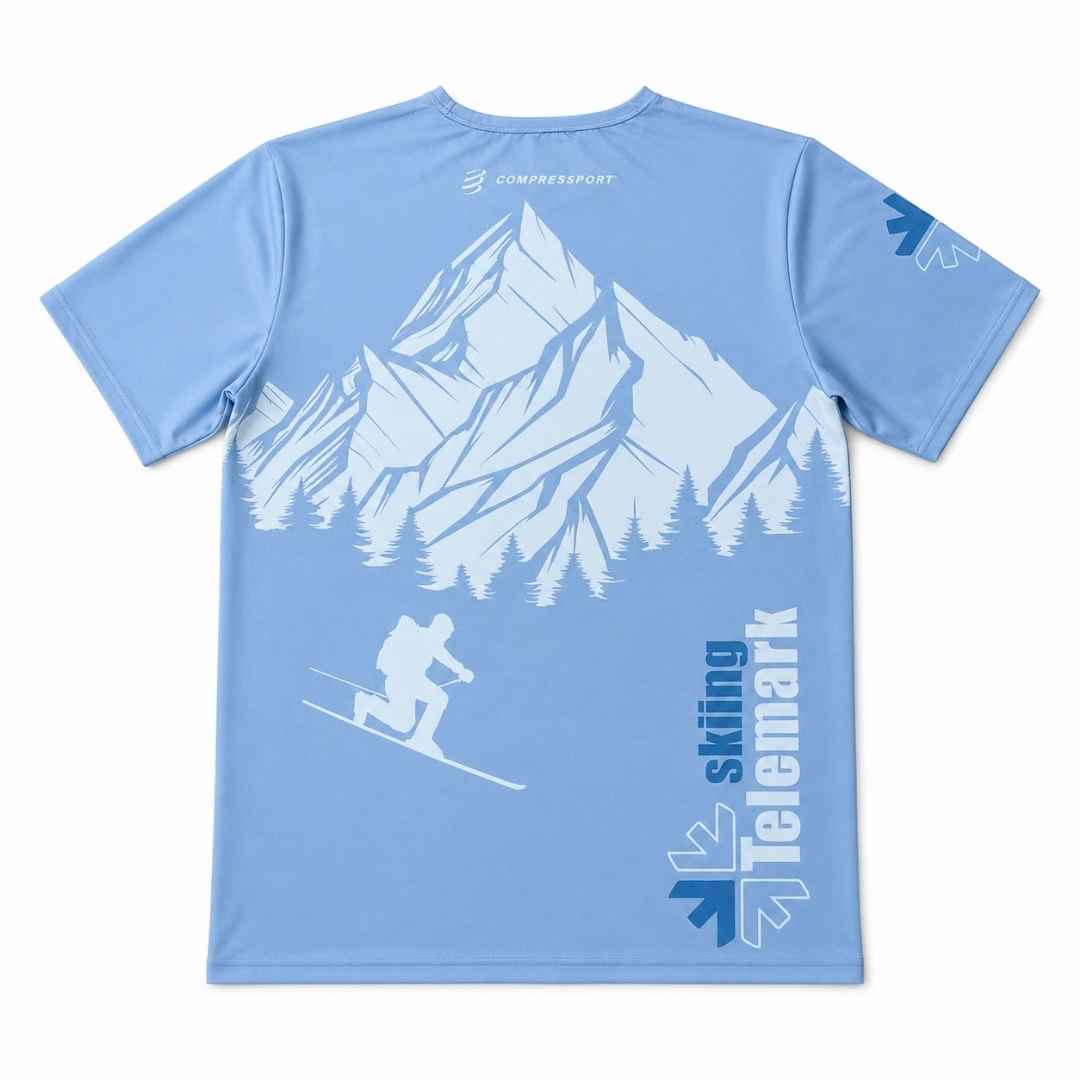 Men's Telemark Skiing Performance T-Shirt by Compressport