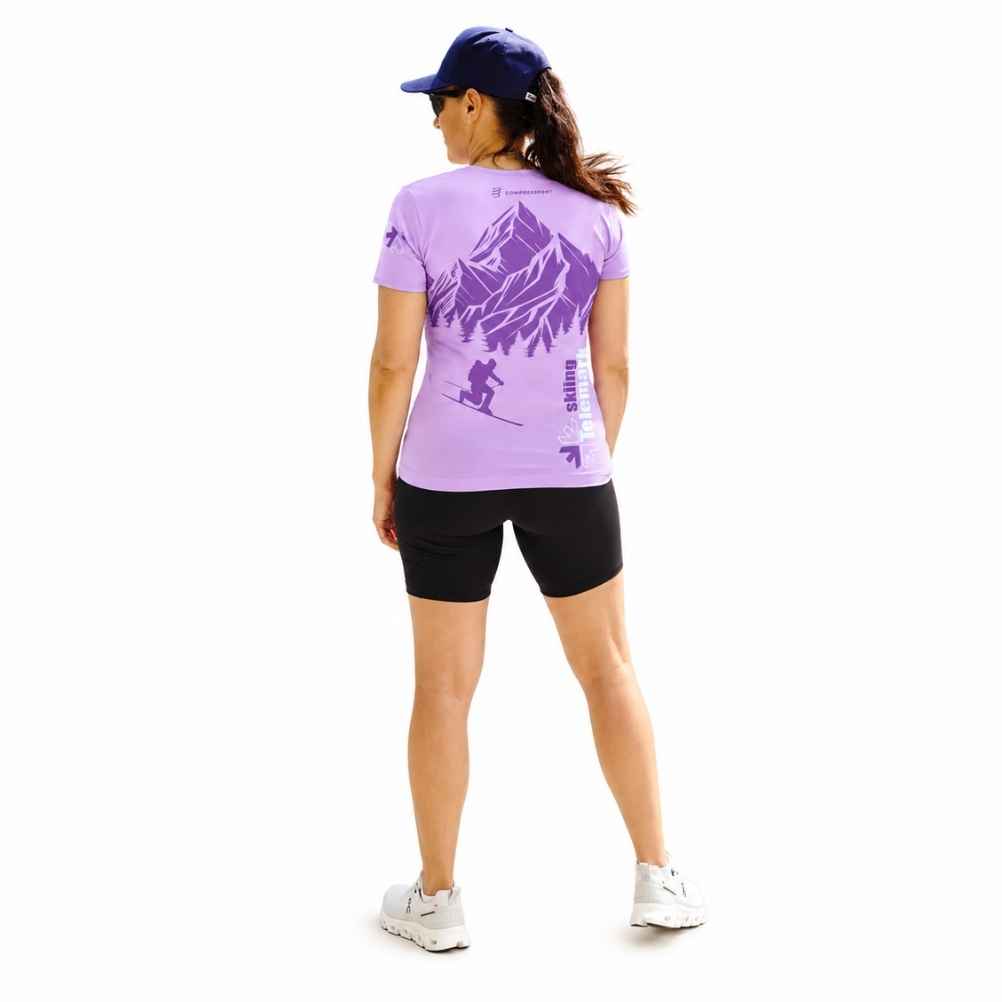 Women's Telemark Skiing Performance T-Shirt by Compressport