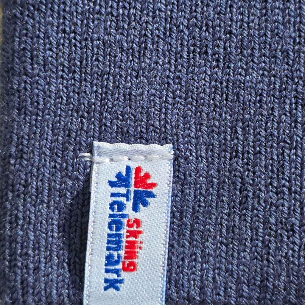 Telemark Skier Beanie – Blue Merino Wool Hat