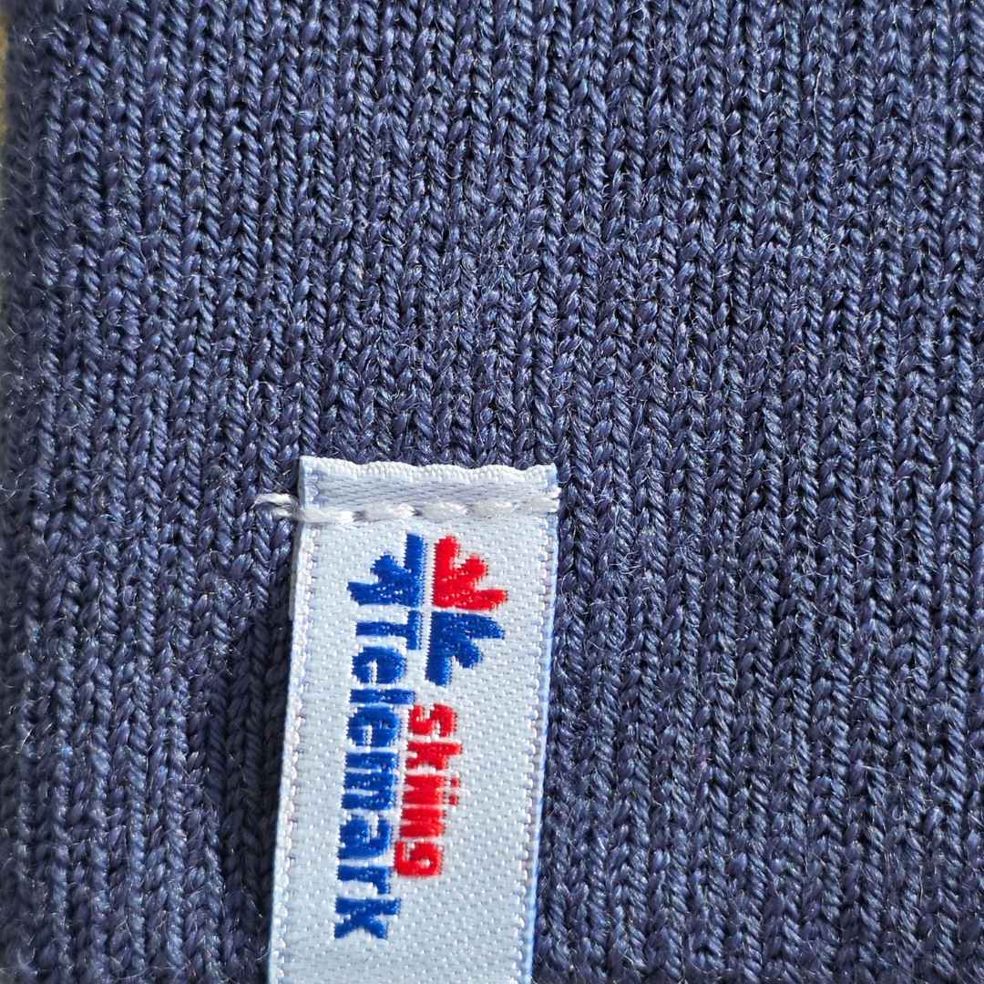 Telemark Skier Beanie – Blue Merino Wool Hat