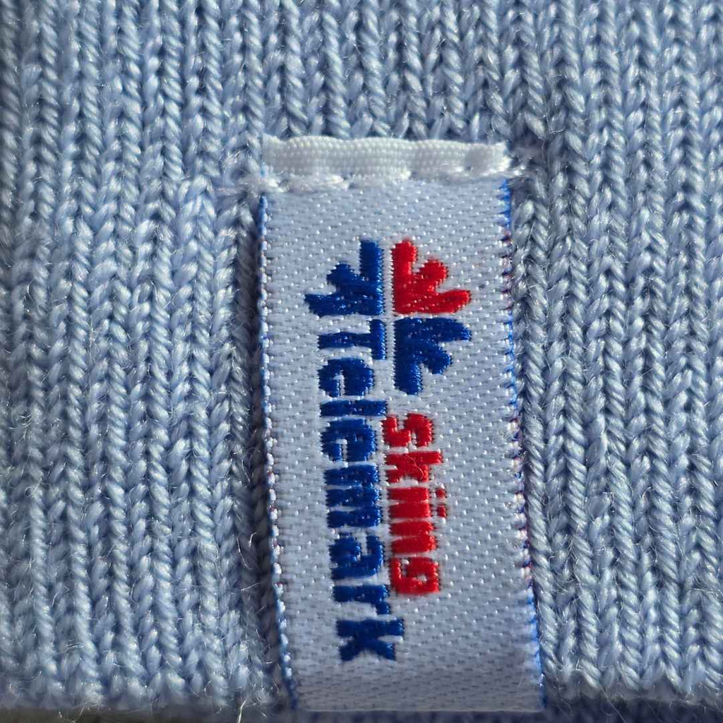 Telemark Skier Beanie – Light Blue Merino Wool Hat
