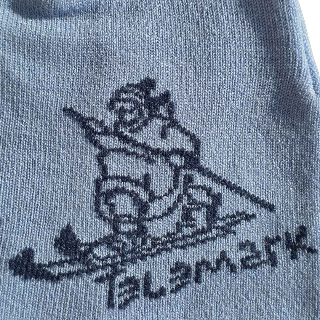 Telemark Skier Beanie – Light Blue Merino Wool Hat